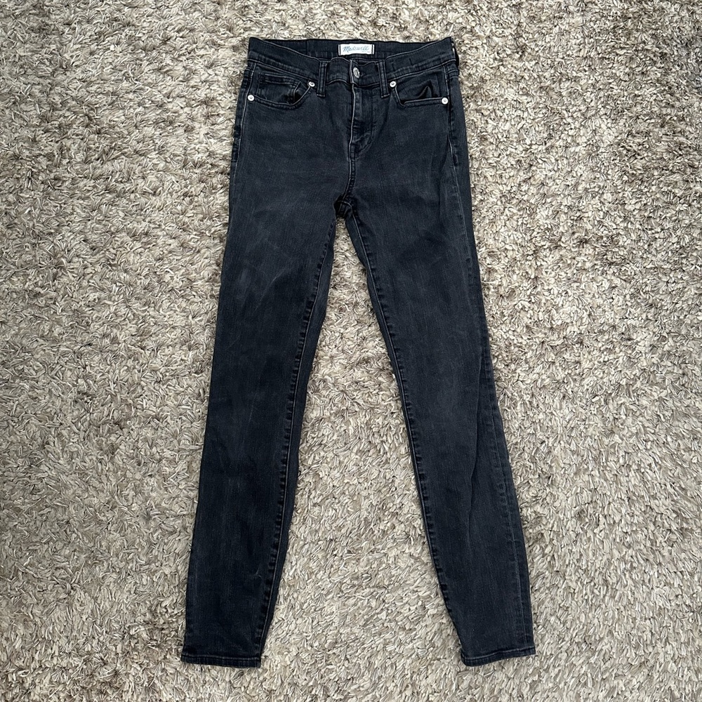 Madewell high riser skinny black jeans